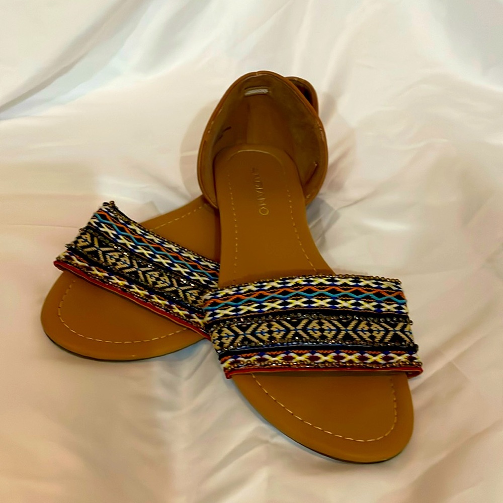 Andiamo Women’s Open Toe Sequin Sandals - Multicolor, Size 7